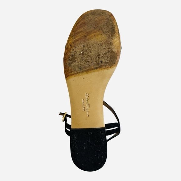 Salvatore Ferragamo Lizard Print Sandals Women’s Size 6M Italian Luxury Shoes - Picture 9 of 9